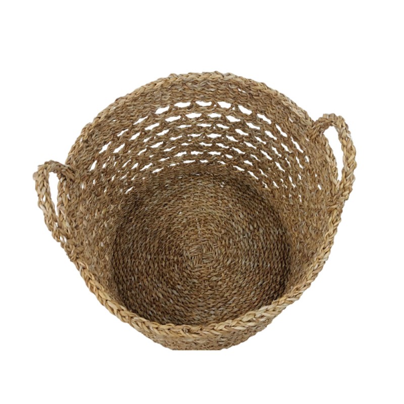 ALMAR ΚΑΛΑΘΙ ΧΕΡΟΥΛΙ SET 3ΤΜΧ 40x40x35cm SEAGRASS ΦΥΣΙΚΟ