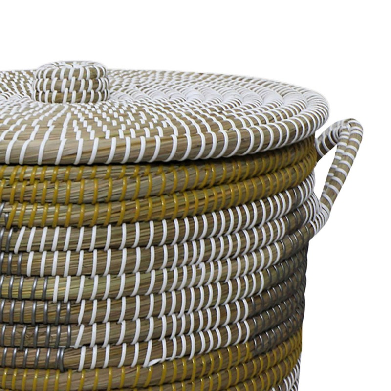 KAIA ΚΑΛΑΘΙ ΜΕ ΚΑΠΑΚΙ SET 2ΤΜΧ 45x45x50cm KANSGRASS ΠΟΛΥΧΡΩΜΟ PVC