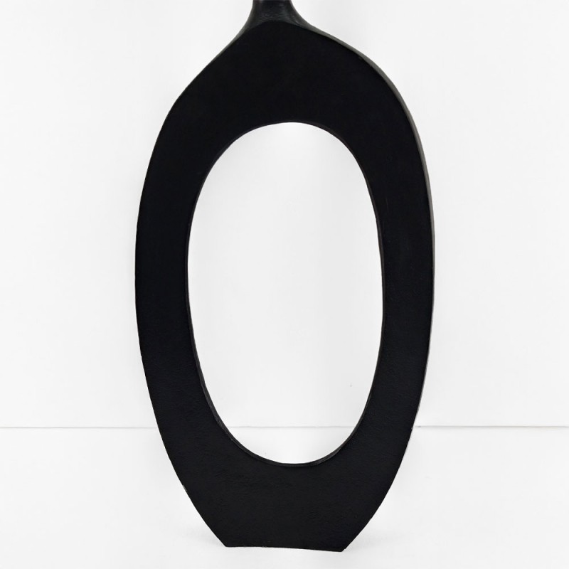 ABSTRACT ΒΑΖΟ 28x5x61cm ΑΛΟΥΜΙΝΙΟ ΜΑΥΡΟ