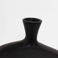 ABSTRACT OVAL ΒΑΖΟ 37x6x50cm ΑΛΟΥΜΙΝΙΟ ΜΑΥΡΟ