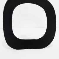 ABSTRACT OVAL ΒΑΖΟ 37x6x50cm ΑΛΟΥΜΙΝΙΟ ΜΑΥΡΟ