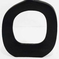 ABSTRACT OVAL ΒΑΖΟ 31x5x41cm ΑΛΟΥΜΙΝΙΟ ΜΑΥΡΟ