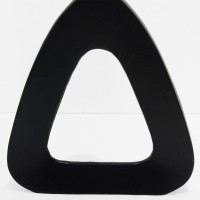 ABSTRACT TRIANGLE ΒΑΖΟ 33x5x38cm ΑΛΟΥΜΙΝΙΟ ΜΑΥΡΟ