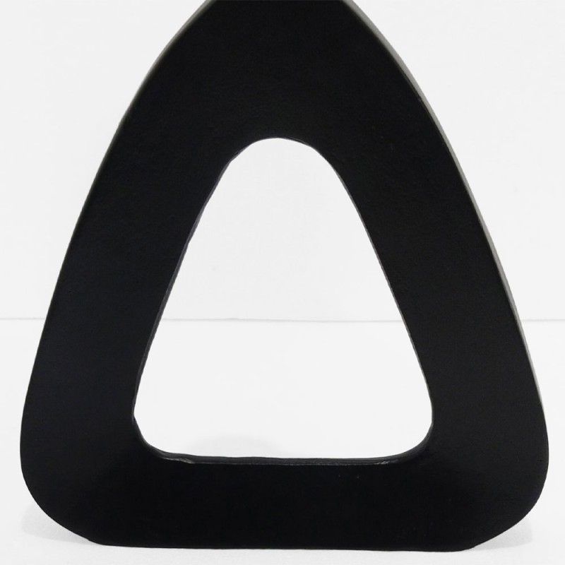 ABSTRACT TRIANGLE ΒΑΖΟ 33x5x38cm ΑΛΟΥΜΙΝΙΟ ΜΑΥΡΟ