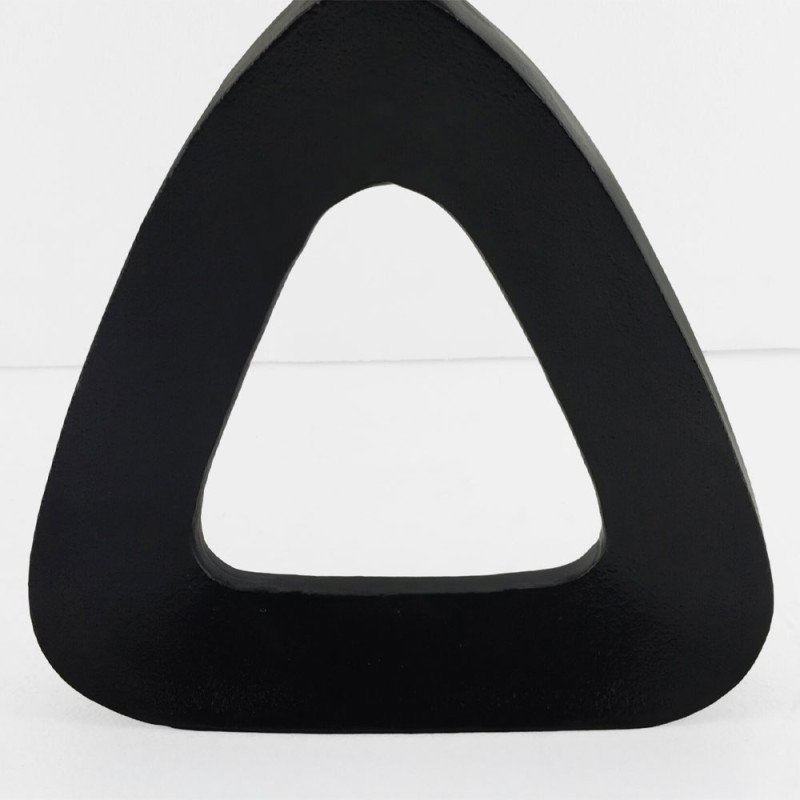 ABSTRACT TRIANGLE ΒΑΖΟ 27x5x32cm ΑΛΟΥΜΙΝΙΟ ΜΑΥΡΟ