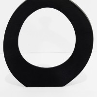 ABSTRACT CIRCLE ΒΑΖΟ 37x5x45cm ΑΛΟΥΜΙΝΙΟ ΜΑΥΡΟ