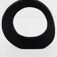 ABSTRACT CIRCLE ΒΑΖΟ 26x4x31cm ΑΛΟΥΜΙΝΙΟ ΜΑΥΡΟ
