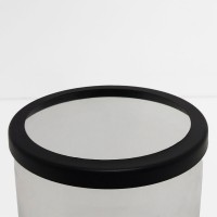 TITUL ΚΗΡΟΠΗΓΙΟ 16x16x22cm ΑΛΟΥΜΙΝΙΟ ΜΑΥΡΟ ΔΙΑΦΑΝΟ ΓΥΑΛΙ