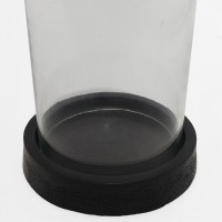 TITUL ΚΗΡΟΠΗΓΙΟ 16x16x22cm ΑΛΟΥΜΙΝΙΟ ΜΑΥΡΟ ΔΙΑΦΑΝΟ ΓΥΑΛΙ