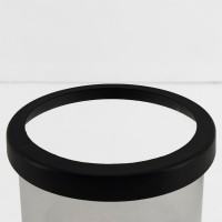 TITUL ΚΗΡΟΠΗΓΙΟ 14x14x18cm ΑΛΟΥΜΙΝΙΟ ΜΑΥΡΟ ΔΙΑΦΑΝΟ ΓΥΑΛΙ