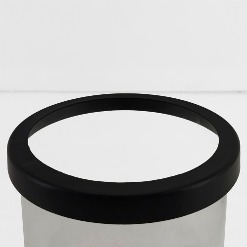TITUL ΚΗΡΟΠΗΓΙΟ 14x14x18cm ΑΛΟΥΜΙΝΙΟ ΜΑΥΡΟ ΔΙΑΦΑΝΟ ΓΥΑΛΙ