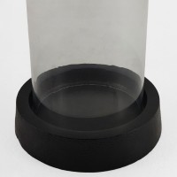 TITUL ΚΗΡΟΠΗΓΙΟ 14x14x18cm ΑΛΟΥΜΙΝΙΟ ΜΑΥΡΟ ΔΙΑΦΑΝΟ ΓΥΑΛΙ