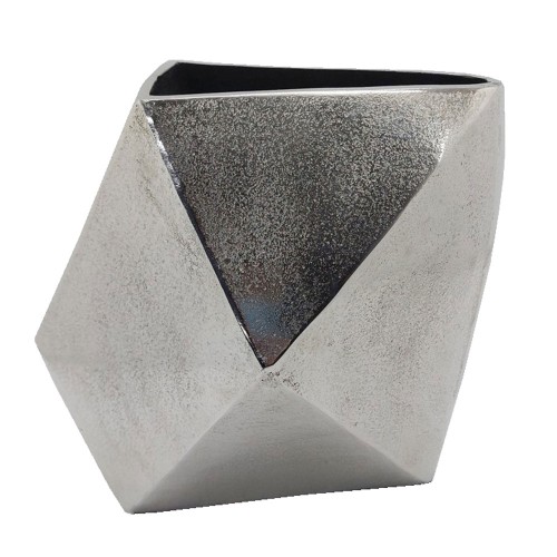 DOUMA ΒΑΖΟ 28x22x28cm ΑΛΟΥΜΙΝΙΟ SILVER NICKEL