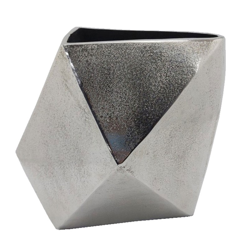 DOUMA ΒΑΖΟ 28x22x28cm ΑΛΟΥΜΙΝΙΟ SILVER NICKEL
