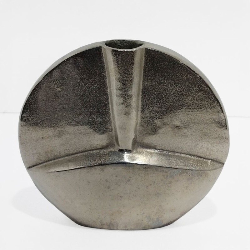KALIA ΒΑΖΟ 35x10x35cm ΑΛΟΥΜΙΝΙΟ SILVER NICKEL
