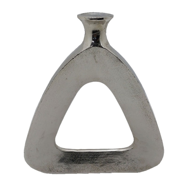 ABSTRACT TRIANGLE ΒΑΖΟ 33x5x38cm ΑΛΟΥΜΙΝΙΟ SILVER NICKEL