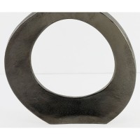 ABSTRACT CIRCLE ΒΑΖΟ 37x5x45cm ΑΛΟΥΜΙΝΙΟ SILVER NICKEL