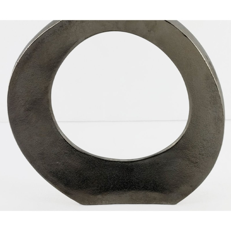 ABSTRACT CIRCLE ΒΑΖΟ 37x5x45cm ΑΛΟΥΜΙΝΙΟ SILVER NICKEL