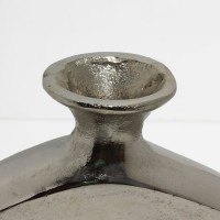 ABSTRACT CIRCLE ΒΑΖΟ 26x4x31cm ΑΛΟΥΜΙΝΙΟ SILVER NICKEL