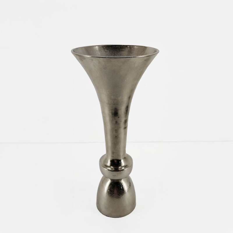 LUXOR ΒΑΖΟ 23x23x50cm ΑΛΟΥΜΙΝΙΟ SILVER NICKEL