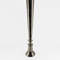 FLORES ΒΑΖΟ 26x26x115cm ΑΛΟΥΜΙΝΙΟ SILVER NICKEL