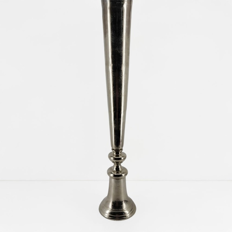 FLORES ΒΑΖΟ 26x26x115cm ΑΛΟΥΜΙΝΙΟ SILVER NICKEL