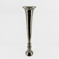 FLORES ΒΑΖΟ 26x26x115cm ΑΛΟΥΜΙΝΙΟ SILVER NICKEL