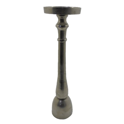 LUXOR CANDLE ΚΗΡΟΠΗΓΙΟ 17x17x64cm ΑΛΟΥΜΙΝΙΟ SILVER NICKEL