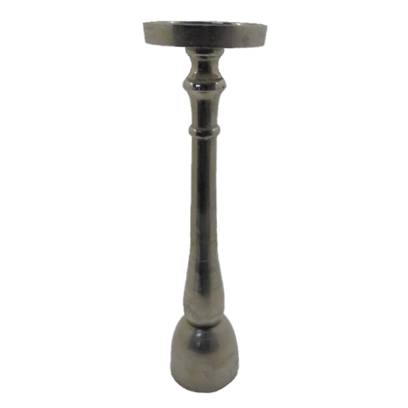 LUXOR CANDLE ΚΗΡΟΠΗΓΙΟ 17x17x64cm ΑΛΟΥΜΙΝΙΟ SILVER NICKEL