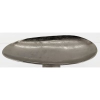 DUNE ΠΛΑΤΩ ΜΕ ΠΟΔΙ 46x26x18cm ΑΛΟΥΜΙΝΙΟ SILVER NICKEL