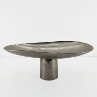 DUNE ΠΛΑΤΩ ΜΕ ΠΟΔΙ 46x26x18cm ΑΛΟΥΜΙΝΙΟ SILVER NICKEL