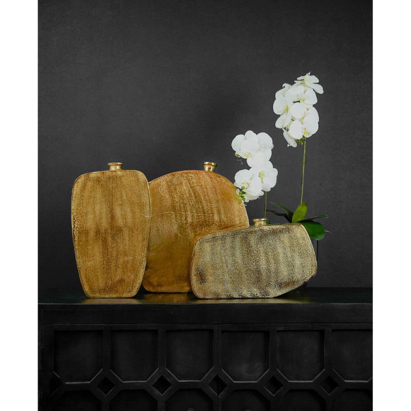 ODEN ΒΑΖΟ 40x7x25cm ΑΛΟΥΜΙΝΙΟ ΧΡΥΣΟ