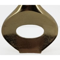 ADEL OVAL ΒΑΖΟ 28x7x35cm ΑΛΟΥΜΙΝΙΟ ΧΡΥΣΟ