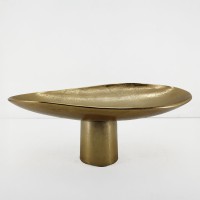 DUNE ΠΛΑΤΩ ΜΕ ΠΟΔΙ 46x26x18cm ΑΛΟΥΜΙΝΙΟ ΧΡΥΣΟ