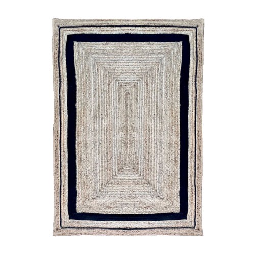 REVA ΧΑΛΙ ΣΑΛΟΝΙΟΥ 200x300cm ΓΙΟΥΤΑ ΦΥΣΙΚΟ ΜΑΥΡΟ ΒΑΜΒΑΚΙ