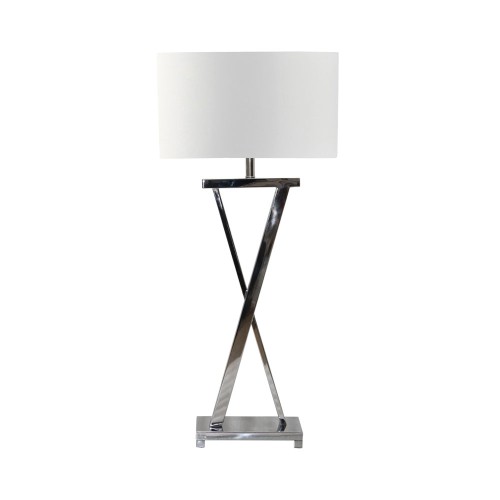 KELSIE ΦΩΤΙΣΤΙΚΟ ΕΠΙΤΡΑΠΕΖΙΟ 41x28x82cm ΑΤΣΑΛΙ ΑΣΗΜΙ ΛΕΥΚΟ