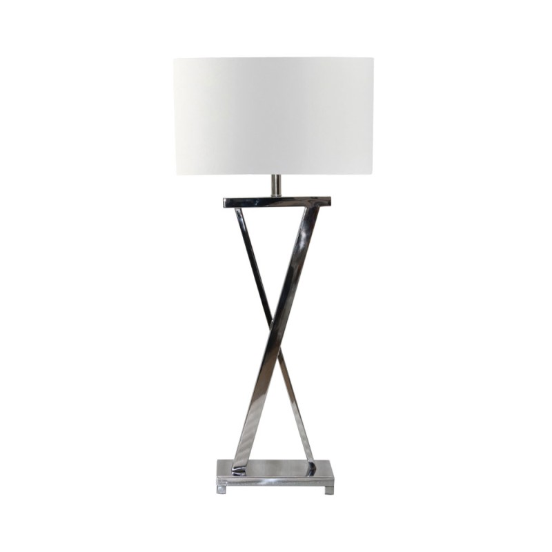 KELSIE ΦΩΤΙΣΤΙΚΟ ΕΠΙΤΡΑΠΕΖΙΟ 41x28x82cm ΑΤΣΑΛΙ ΑΣΗΜΙ ΛΕΥΚΟ