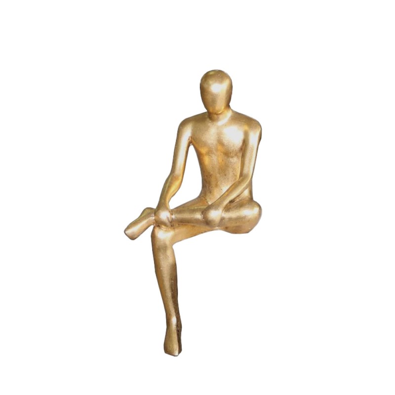 HANGING MAN ΔΙΑΚΟΣΜΗΤΙΚΗ ΦΙΓΟΥΡΑ 19x23x43cm ΤΕΧΝΗΤΗ ΠΕΤΡΑ ΧΡΥΣΟ