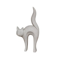 CAT STATUE ΔΙΑΚΟΣΜΗΤΙΚΗ ΓΑΤΑ 31x15x62cm ΤΕΧΝΗΤΗ ΠΕΤΡΑ ΓΚΡΙ ΑΝΟΙΧΤΟ