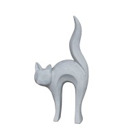 CAT STATUE ΔΙΑΚΟΣΜΗΤΙΚΗ ΓΑΤΑ 31x15x62cm ΤΕΧΝΗΤΗ ΠΕΤΡΑ ΓΚΡΙ