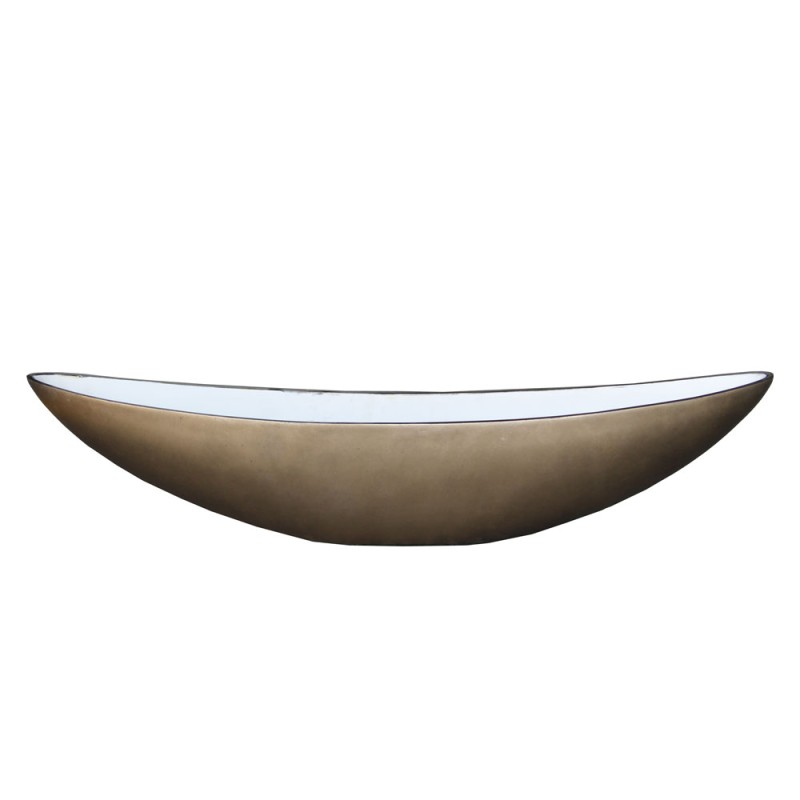 AMBROSIA ΜΠΩΛ ΔΙΑΚΟΣΜΗΣΗΣ 90x18x20cm ΤΕΧΝΗΤΗ ΠΕΤΡΑ BRASS ANTIKE