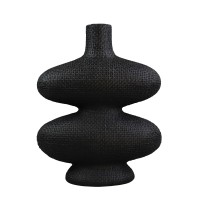 RANDI ΒΑΖΟ 32x15x39cm POLYRESIN ΜΑΥΡΟ