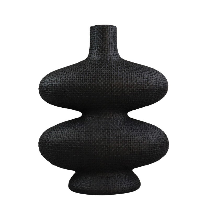 RANDI ΒΑΖΟ 32x15x39cm POLYRESIN ΜΑΥΡΟ