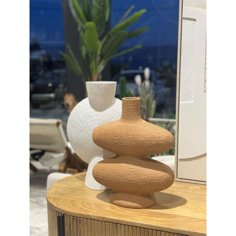 RANDI ΒΑΖΟ 32x15x39cm POLYRESIN TERRACOTTA