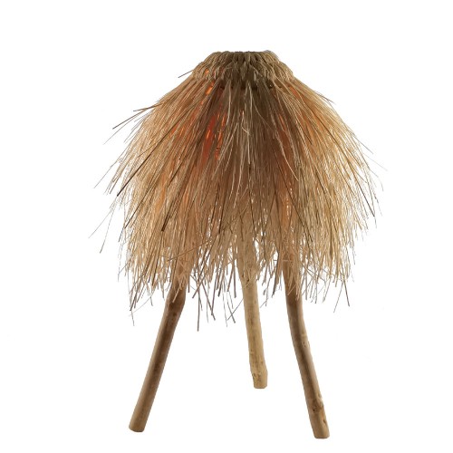 MANILA ΦΩΤΙΣΤΙΚΟ ΕΠΙΤΡΑΠΕΖΙΟ 45x45x54cm RATTAN ΦΥΣΙΚΟ ΞΥΛΟ