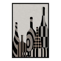 ART BOTTLES ΠΙΝΑΚΑΣ ΔΙΑΚΟΣΜΗΣΗΣ 83x123x4cm ΚΑΜΒΑΣ ΠΟΛΥΧΡΩΜΟ ΞΥΛΟ ΜΑΥΡΟ