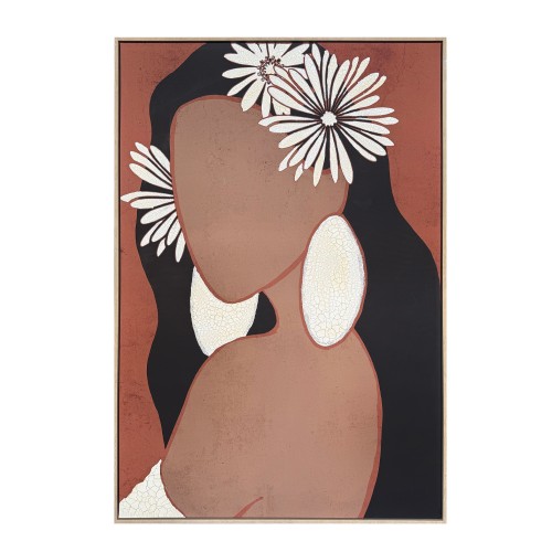 BELEZA SAGRADA ΠΙΝΑΚΑΣ ΔΙΑΚΟΣΜΗΣΗΣ ΜΕ ΚΟΡΝΙΖΑ 80x120x4cm ΚΑΜΒΑΣ ΠΟΛΥΧΡΩΜΟ ΞΥΛΟ ΦΥΣΙΚΟ