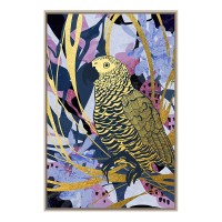 TROPICAL PARROT ΠΙΝΑΚΑΣ ΔΙΑΚΟΣΜΗΣΗΣ 83x123x4cm ΚΑΜΒΑΣ ΠΟΛΥΧΡΩΜΟ ΞΥΛΟ ΦΥΣΙΚΟ