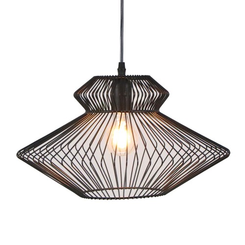 ZUMA B ΦΩΤΙΣΤΙΚΟ ΟΡΟΦΗΣ 38x38x21cm ΜΕΤΑΛΛΟ ΜΑΥΡΟ