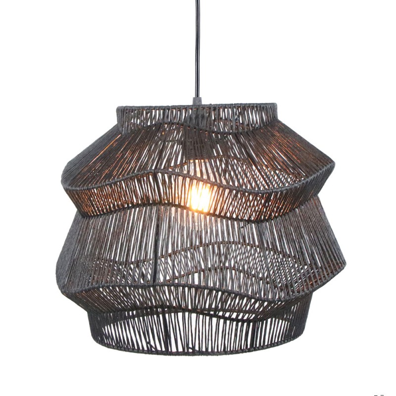 ZANZIBAR B ΦΩΤΙΣΤΙΚΟ ΟΡΟΦΗΣ 36x36x30cm ΜΕΤΑΛΛΟ ΜΑΥΡΟ ΣΧΟΙΝΙ